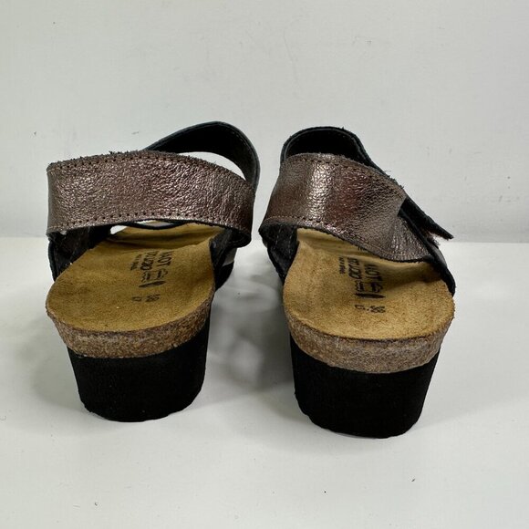 Naot Kayla Striped Sandal Pink / Gold Leather , Sz 38 / US 7 - Picture 13 of 15